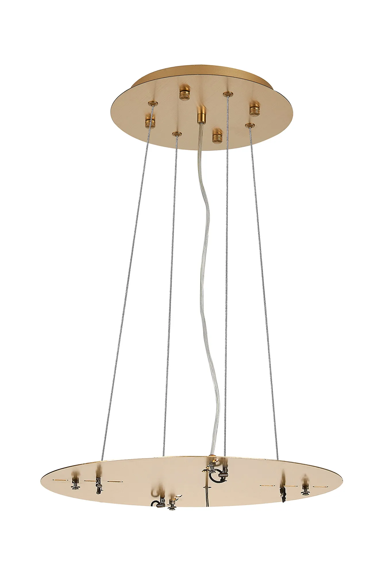 D0924BR  Lowan 39cm, 3m Brass/Painted Brass, Suspension Plate c/w Power Cable To Lower Flush Fittings, Max Load 20kg (ONLY TESTED FOR OUR PRODUCTS)